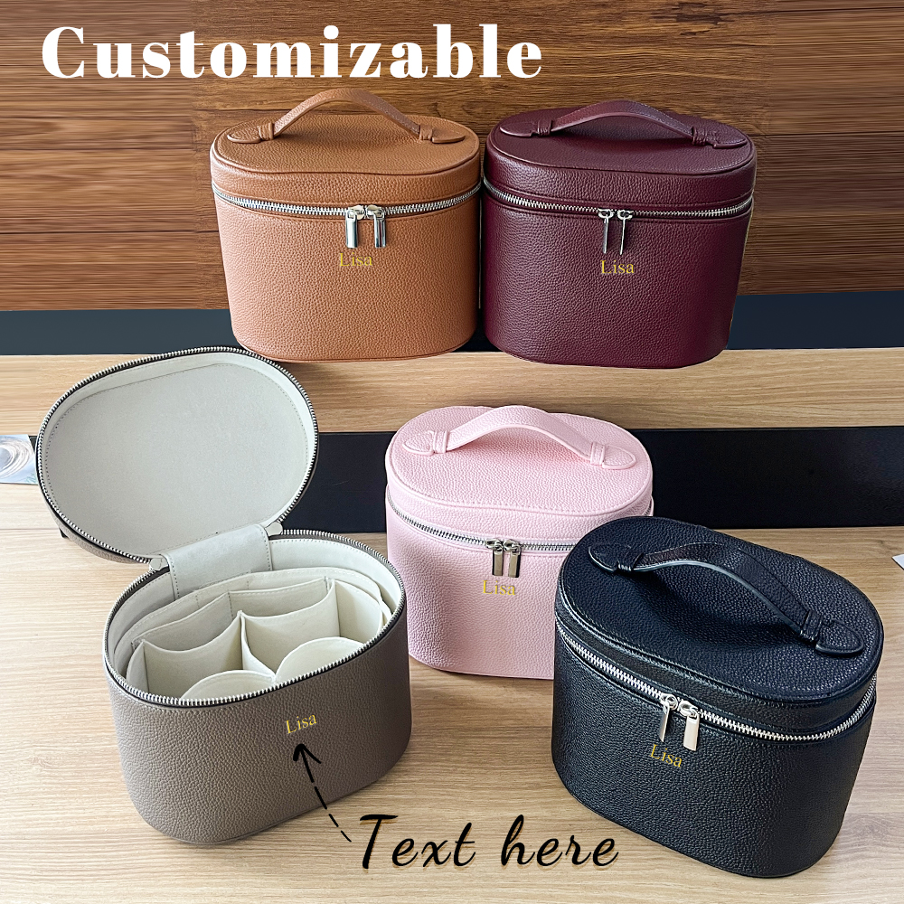 Luxury Skincare Organizer - Large-capacity PU leather cosmetic box with