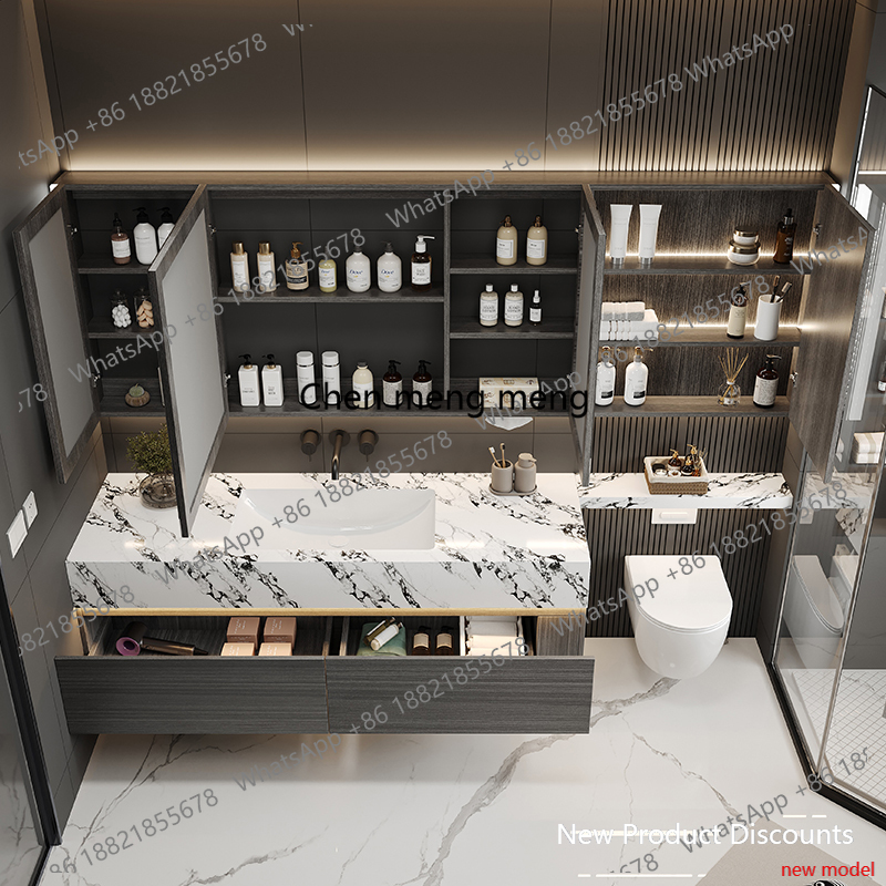 Luxury Skincare Accessories - L6080 Italian Light Luxury Bathroom Cabinet