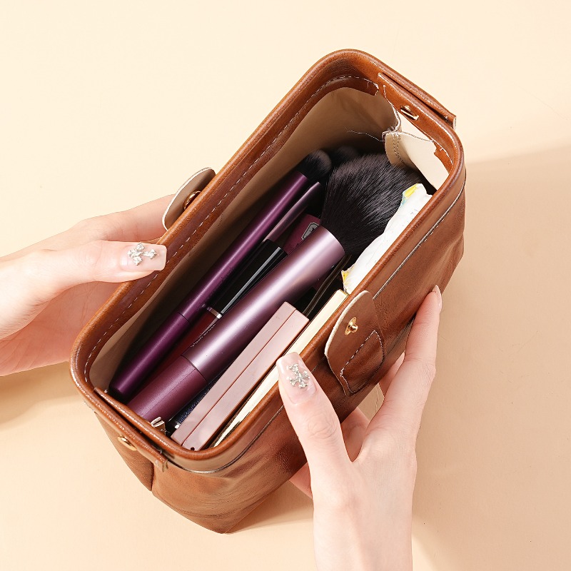Fashion Vintage PU Leather Cos - Luxury Skincare Organizer recension och pris