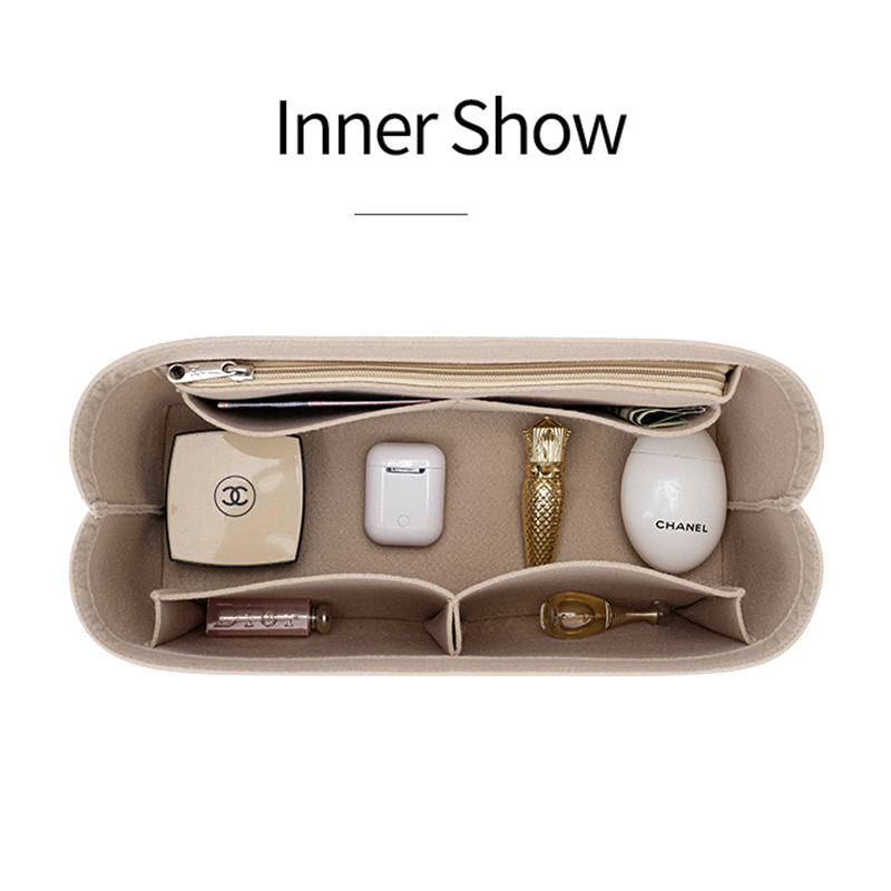 Felt Insert Bag Cosmetic Organ - Luxury Skincare Organizer recension och pris